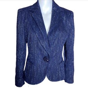 Lafayette 148 Blue Tweed Blazer
Double Collar Size 2